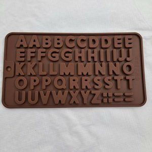 Silicone Chocolate Baking Molds 1 Piece  56 cavity Alphabet ABC
